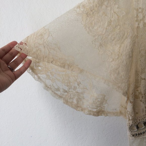 Zara Embroidered Off White Dress - Picture 3 of 7